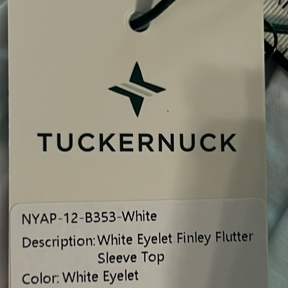 White Eyelet Finley Flutter Sleeve Top
TUCKERNUCK - Picture 7 of 11